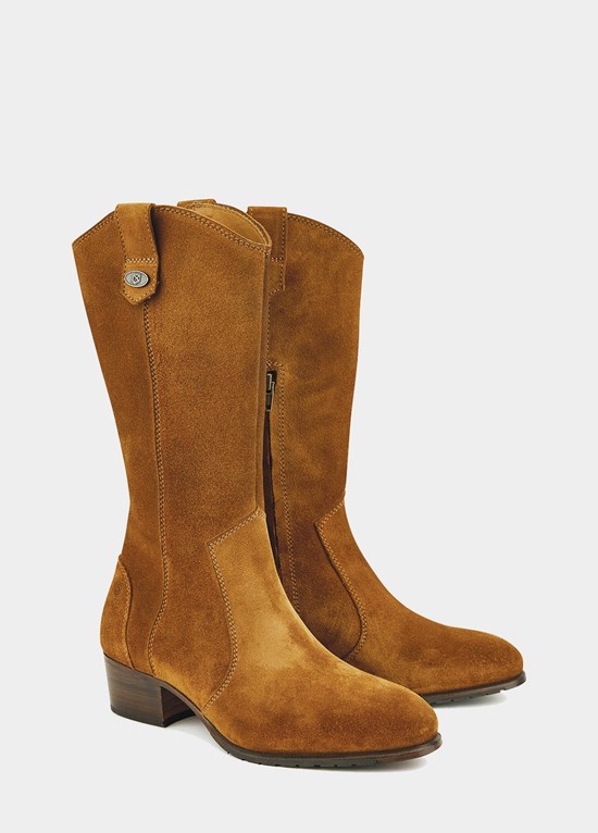 Bottes Cuir Dubarry Portobello Cuir Soled Femme Marron | 205741URF