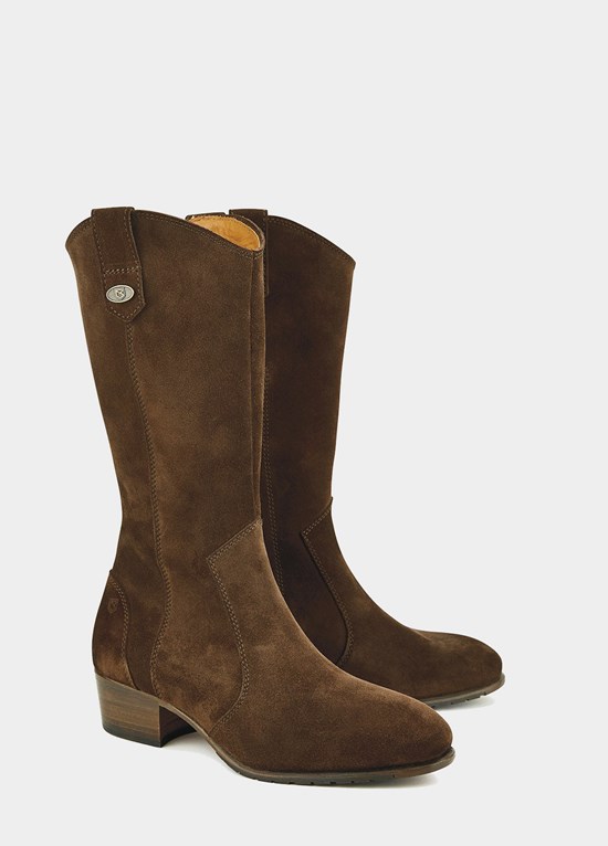 Bottes Cuir Dubarry Portobello Cuir Soled Femme Marron | 869504QEH