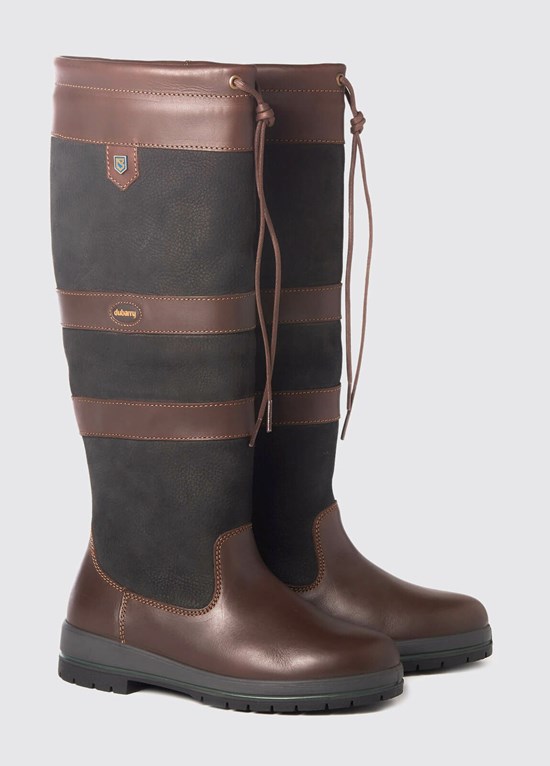 Bottes Voile Dubarry Galway Femme Noir Marron | 682450JKR