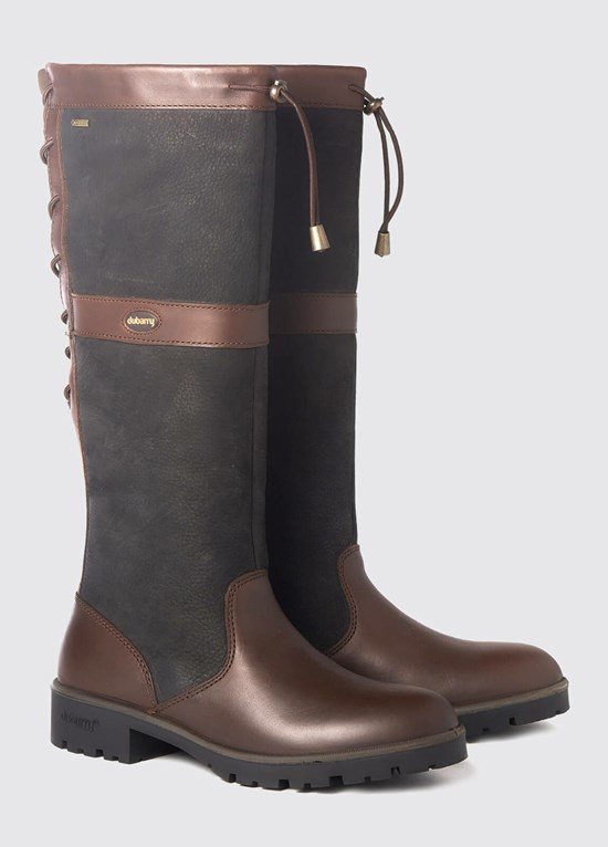 Bottes Voile Dubarry Glanmire Femme Noir Marron | 093751UKE