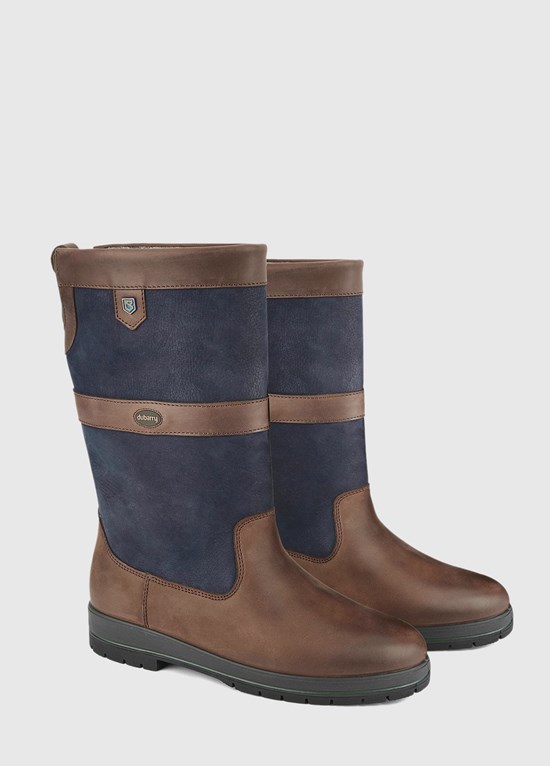 Bottes Voile Dubarry Kildare ExtraFit™ Femme Bleu Marine Marron | 273658XOF
