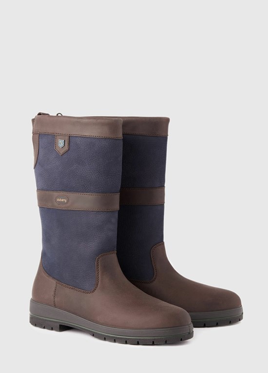 Bottes Voile Dubarry Kildare Femme Bleu Marine Marron | 516290IPL