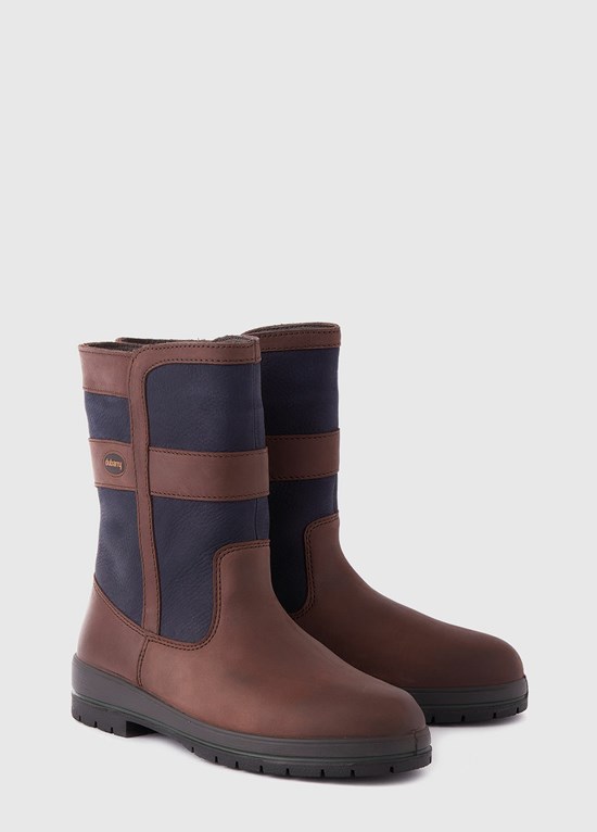 Bottes Voile Dubarry Roscommon Femme Bleu Marine Marron | 826047EUM