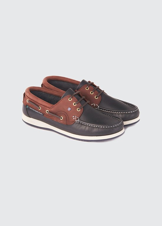Chaussures Bateau Dubarry Commodore XLT Homme Bleu Marine Marron | 412708UKX