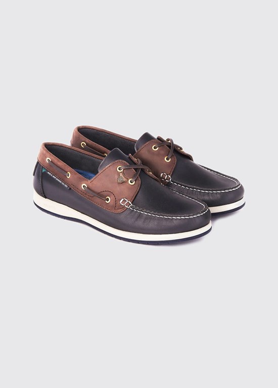 Chaussures Bateau Dubarry Sailmaker X LT Homme Bleu Marine Marron | 913407NQZ