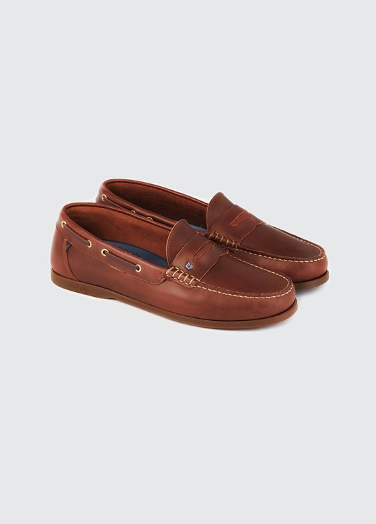 Chaussures Bateau Dubarry Spinnaker Moccasin Homme Marron | 024795DNX