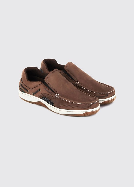 Chaussures Bateau Dubarry Yacht Loafer Homme Marron | 376094ULI