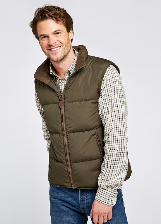 Gilet Dubarry Graystown Down Homme Vert Olive | 190437YOM