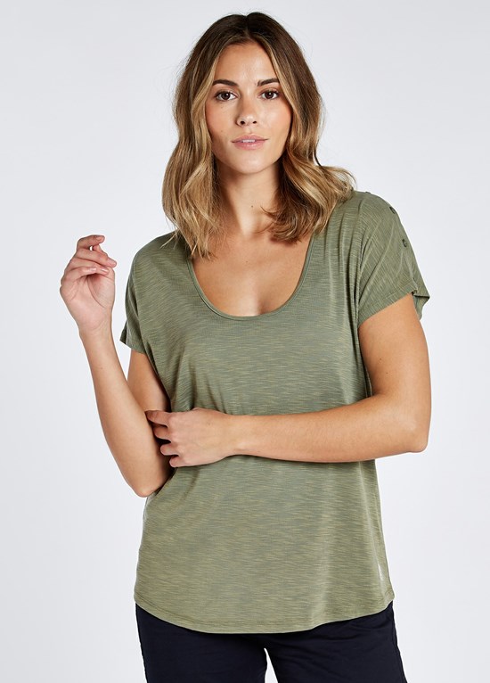 Hauts & Robe Dubarry Castlecomer Tops Femme Vert Olive | 395412GMC