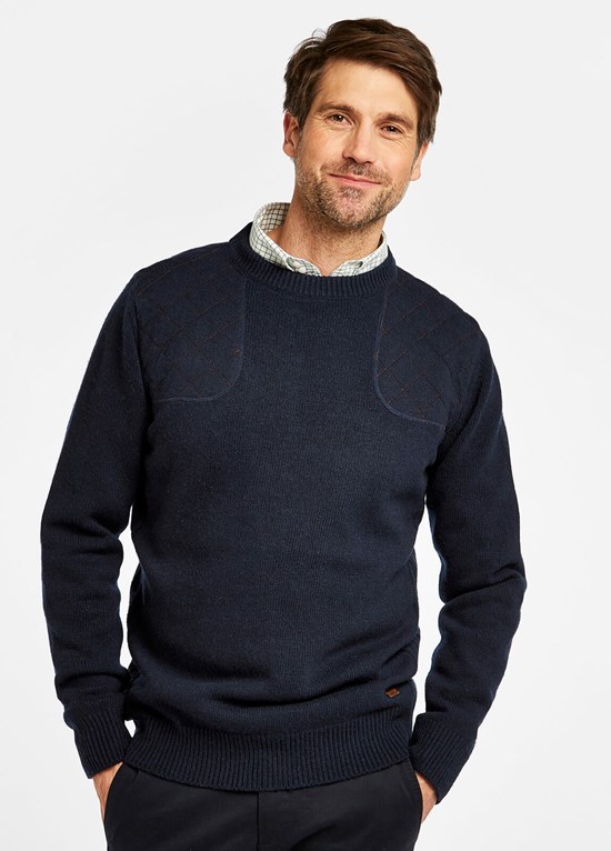 Knitwear Dubarry Nolan Crew Neck Knitted Pull Homme Bleu Marine | 231480WFA