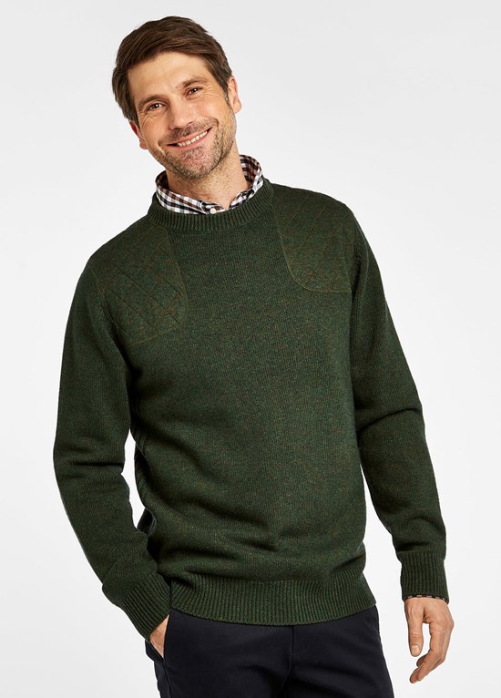 Knitwear Dubarry Nolan Crew Neck Knitted Pull Homme Vert Olive | 827901UTL
