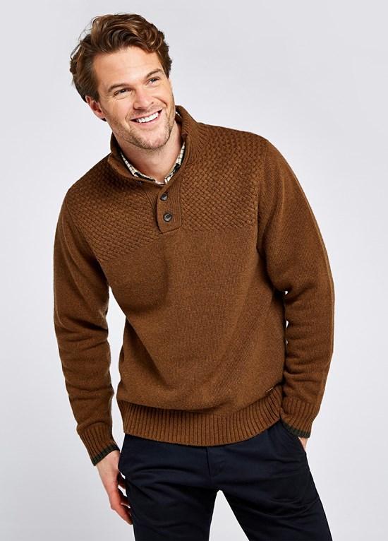 Knitwear Dubarry Roundwood Knitted Pull Homme Marron | 605147BKF