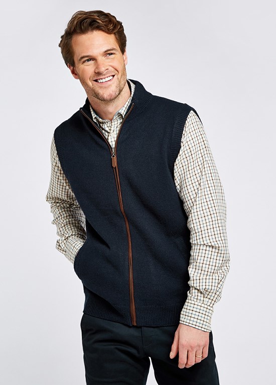 Knitwear Dubarry Upperwood Bodywarmer Homme Bleu Marine | 637051KQS