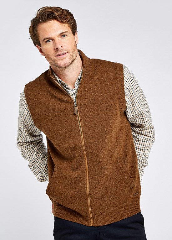 Knitwear Dubarry Upperwood Bodywarmer Homme Marron | 965014BQK