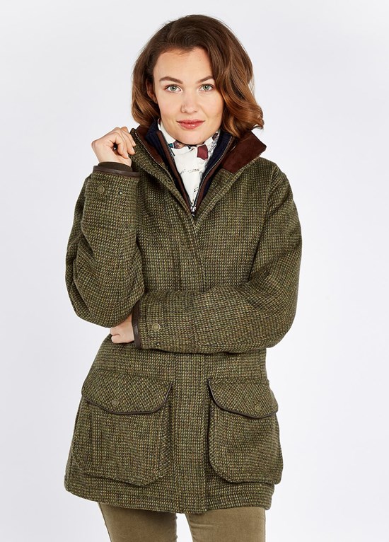 Vestes Dubarry Ballynahinch Tweed Shooting Femme Vert Olive | 980534GMC