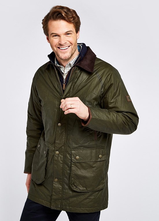 Vestes Dubarry Brunswick Wax Homme Vert Foncé | 097518CZM