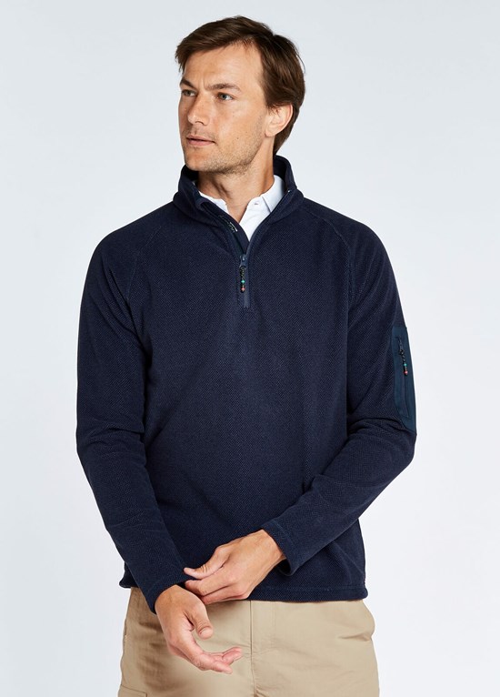 Vestes Dubarry Monaco Unisex Quarter-zip Fleece Homme Bleu Marine | 647152VPE