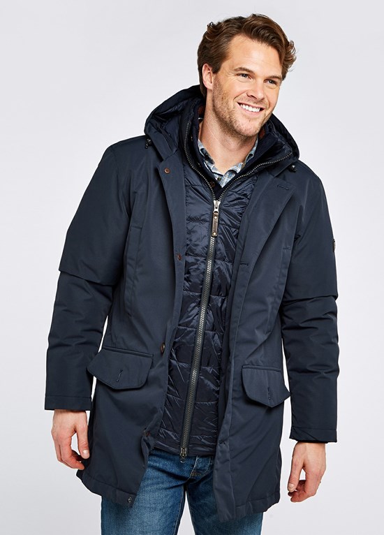Vestes Dubarry Urlingford Down Parka Homme Bleu Marine | 138620NBS